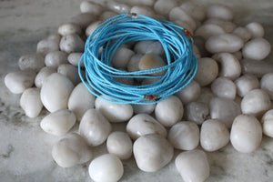 Baby blue water waist beads