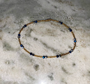 Goldie blue anklet