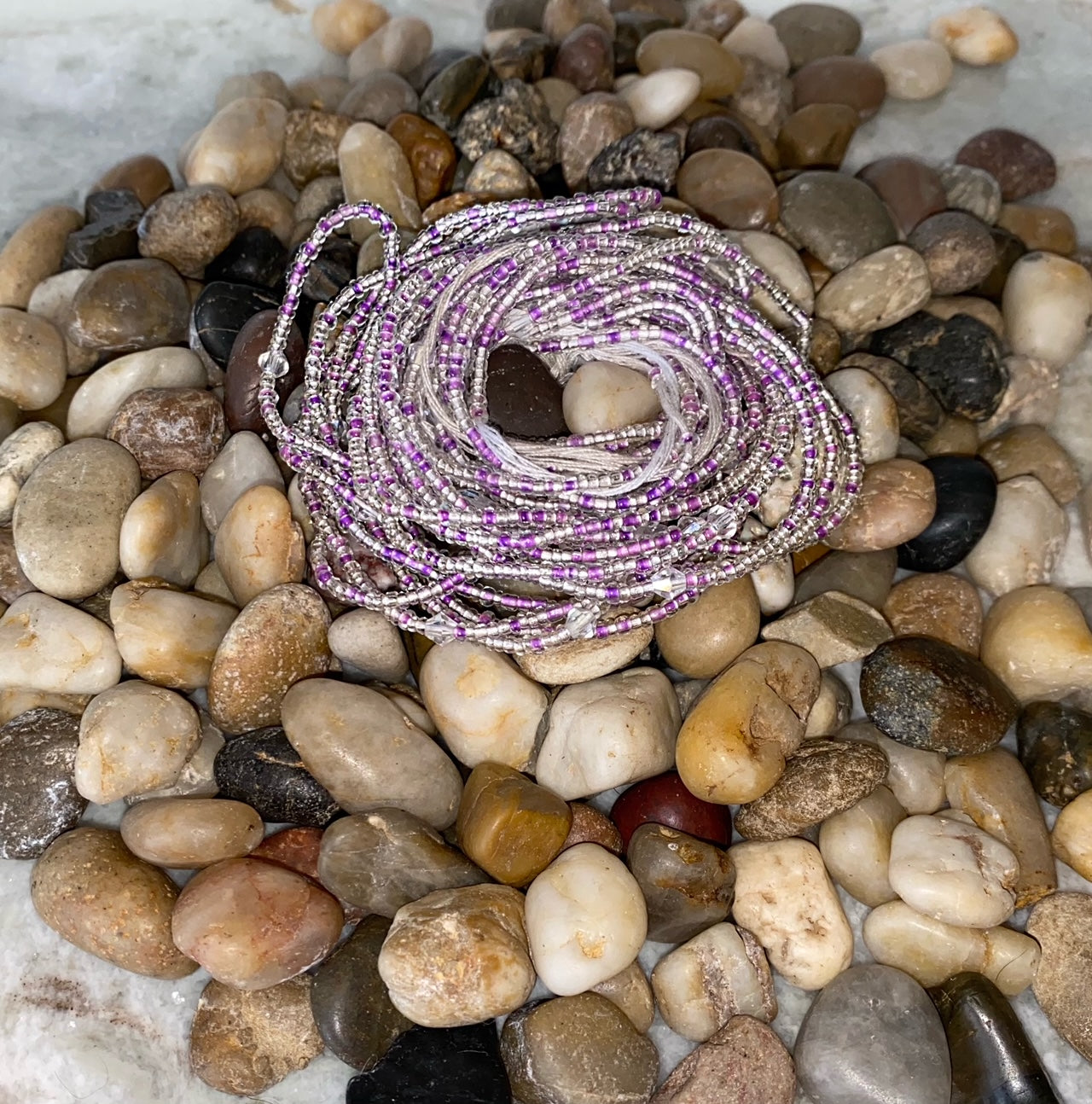 Mysterious purple waist beads