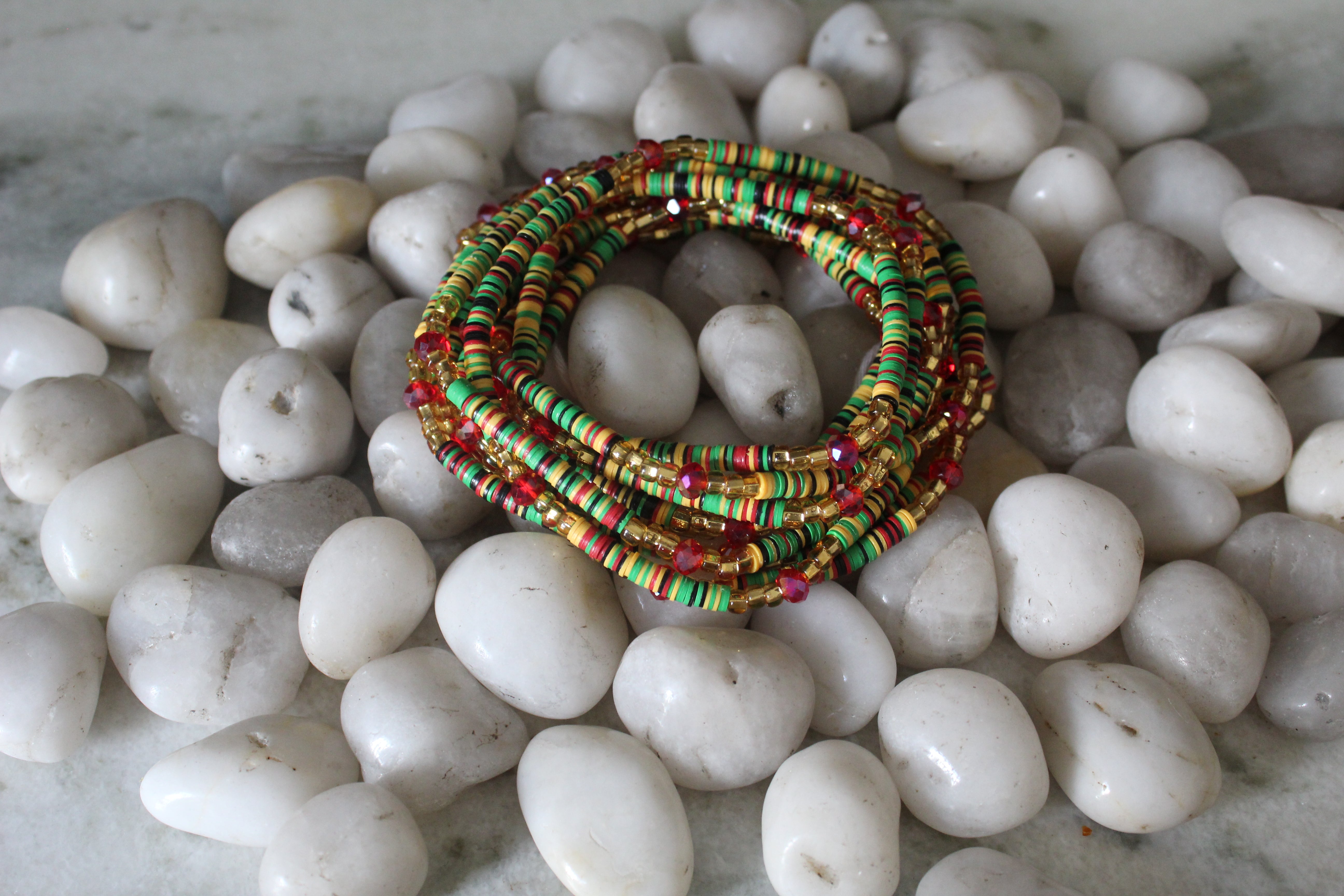 Rasta waist beads