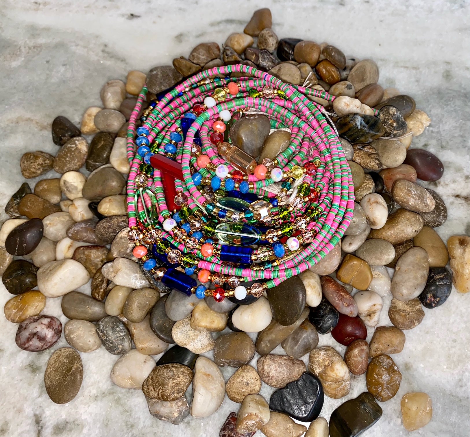 Exciting pink waist beads