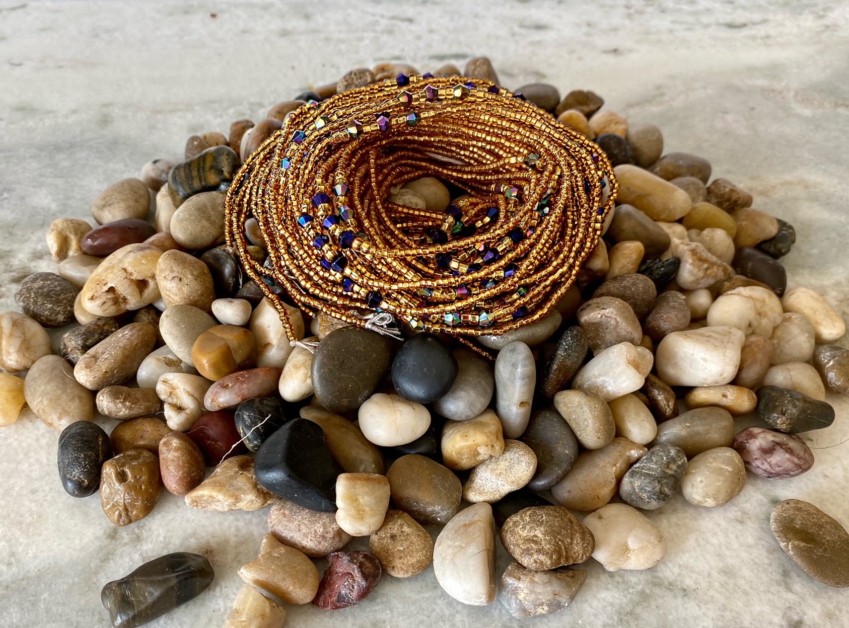 Royal Gold waist beads